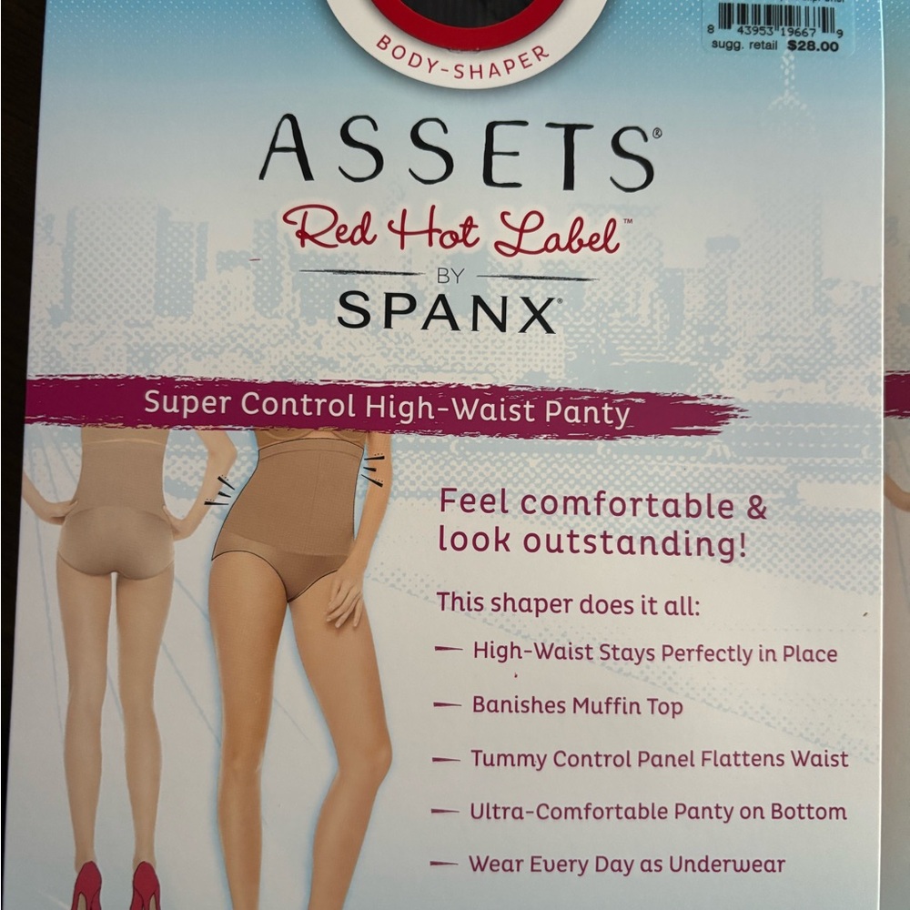 New Spanx Black Panty Shaper Assets Red Hot High Waisted Plus Sz F 6